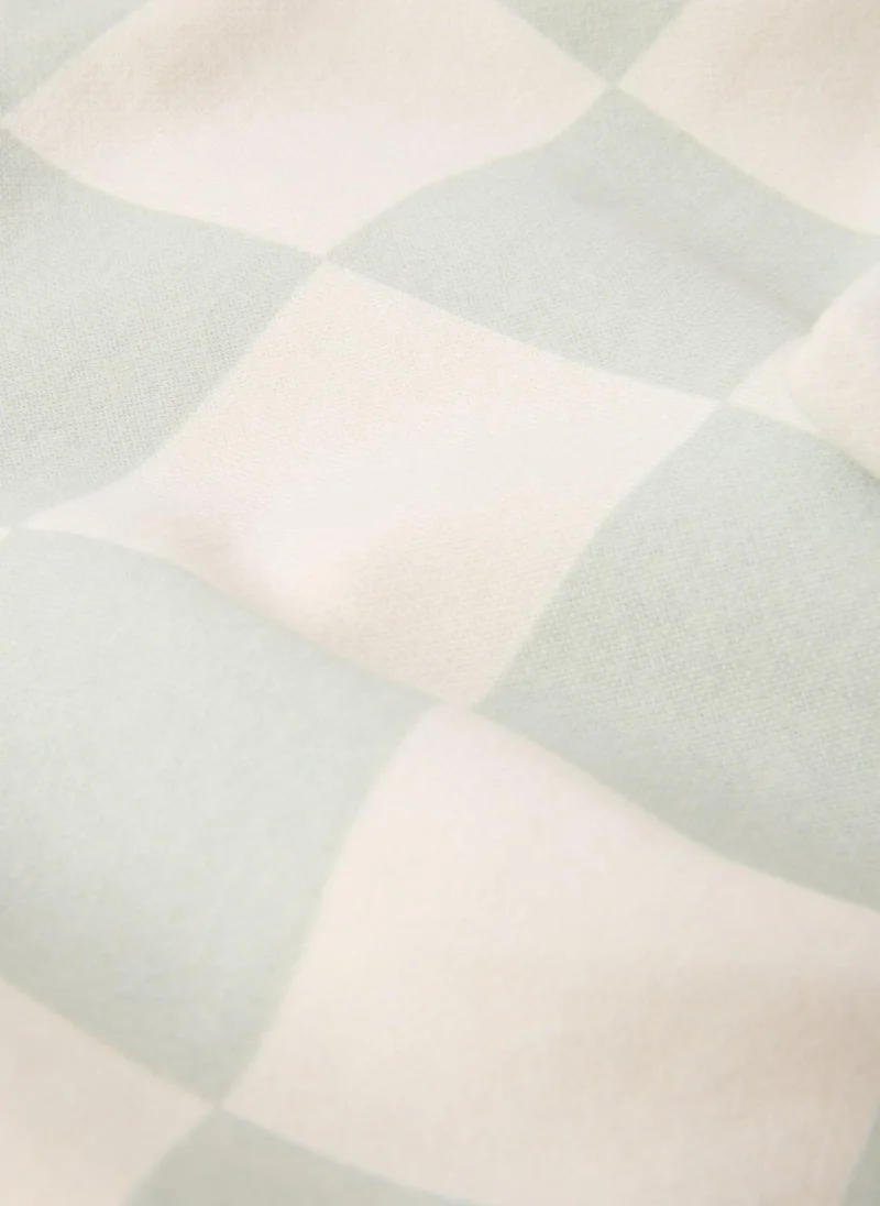 ماتلان طقم سويت شيرت وبنطلون رياضي للأطفال باللون الأخضر كاروهات